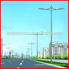 Conical outdoor light post with 2 arms